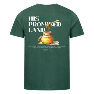 His promised Land Shirt BackPrint Detailansicht, Mountain Movers christliche Streetwear