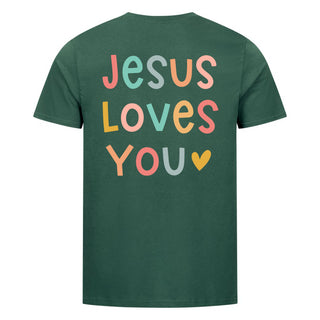Jesus loves you pastell Shirt Backprint