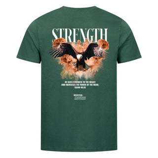 Strength Streetwear Shirt BackPrint Detailansicht, Mountain Movers christliche Streetwear