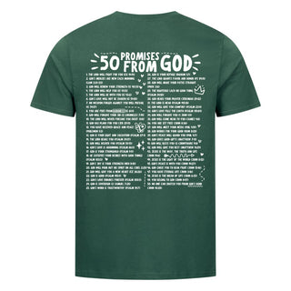 50 Promises from God Shirt BackPrint Detailansicht, Mountain Movers christliche Streetwear