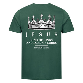 Jesus King of Kings Shirt Backprint Detailansicht, Mountain Movers christliche Streetwear
