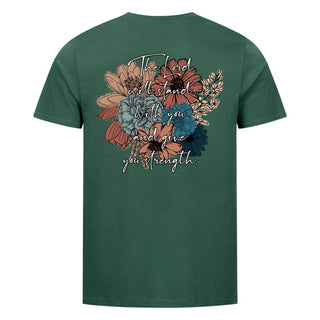 Strength Retro Shirt BackPrint Detailansicht, Mountain Movers christliche Streetwear