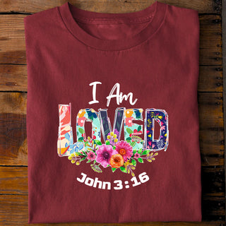 I am Loved Shirt Detailansicht, Mountain Movers christliche Streetwear