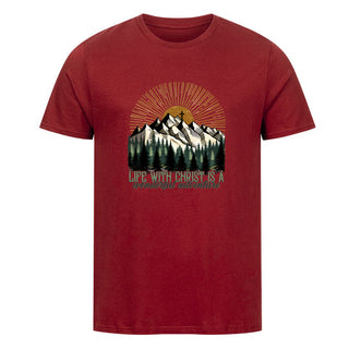 Life with Christ - Adventure Shirt Detailansicht, Mountain Movers christliche Streetwear