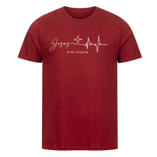 Jesus is my lifeline Shirt Detailansicht, Mountain Movers christliche Streetwear