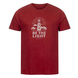 Be the light Retro Shirt Detailansicht, Mountain Movers christliche Streetwear