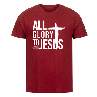 All Glory to Jesus Shirt Detailansicht, Mountain Movers christliche Streetwear