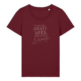 Crazy Girl Shirt Frauen Rückansicht, Mountain Movers