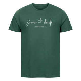 Jesus is my lifeline Shirt Detailansicht, Mountain Movers christliche Streetwear