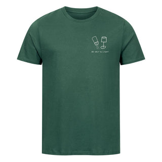 Salt & Light Minimalistic Shirt Detailansicht, Mountain Movers christliche Streetwear