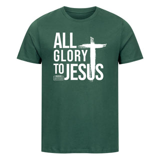 All Glory to Jesus Shirt Detailansicht, Mountain Movers christliche Streetwear