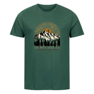 Life with Christ - Adventure Shirt Detailansicht, Mountain Movers christliche Streetwear