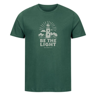 Be the light Retro Shirt Detailansicht, Mountain Movers christliche Streetwear