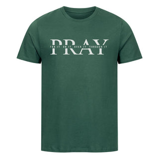 Pray for it Shirt Detailansicht, Mountain Movers christliche Streetwear