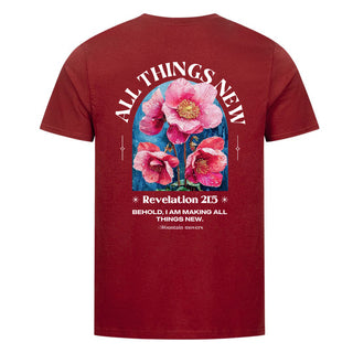 All things new Flower Shirt Detailansicht, Mountain Movers christliche Streetwear