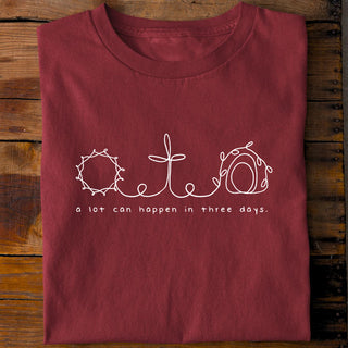 A lot can happen Shirt Detailansicht, Mountain Movers christliche Streetwear