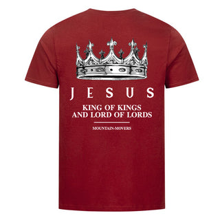 Jesus King of Kings Shirt Backprint Detailansicht, Mountain Movers christliche Streetwear