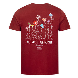 die frucht des geistes Shirt Backprint Detailansicht, Mountain Movers christliche Streetwear