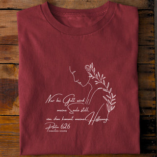 Nur bei Gott Shirt Detailansicht, Mountain Movers christliche Streetwear