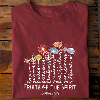 Fruits of the Spirit Shirt Detailansicht, Mountain Movers christliche Streetwear