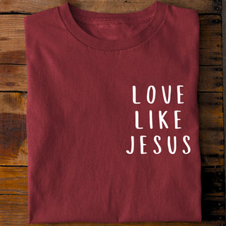 Love like Jesus Little Shirt Detailansicht, Mountain Movers christliche Streetwear