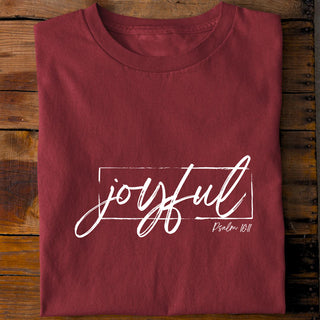 Joyful Shirt Detailansicht, Mountain Movers christliche Streetwear