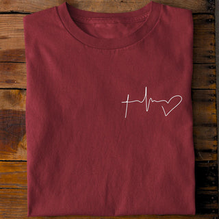 Faith Hope Love Symbols Minimalistisch T-Shirt Detailansicht, Mountain Movers christliche Streetwear