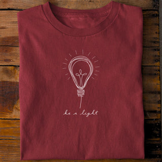 Be a Light T-Shirt Detailansicht, Mountain Movers christliche Streetwear