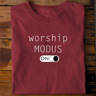 Worship Modus Shirt weiß, Mountain Movers christliche Streetwear