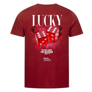Lucky Streetwear Shirt Backprint Detailansicht, Mountain Movers christliche Streetwear