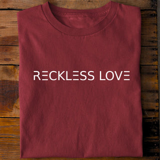 Reckless Love Shirt Detailansicht, Mountain Movers christliche Streetwear