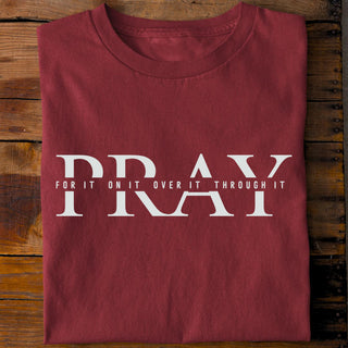 Pray for it Shirt Detailansicht, Mountain Movers christliche Streetwear