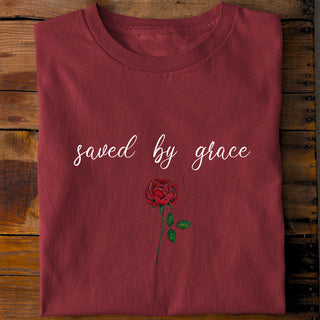 Saved by Grace Rose T-Shirt Rückansicht, Mountain Movers