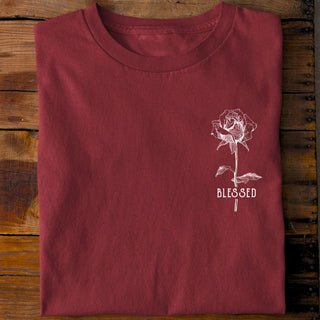 Blessed Rose Little Shirt Detailansicht, Mountain Movers christliche Streetwear