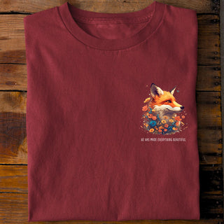 Beautiful Fox Shirt Detailansicht, Mountain Movers christliche Streetwear