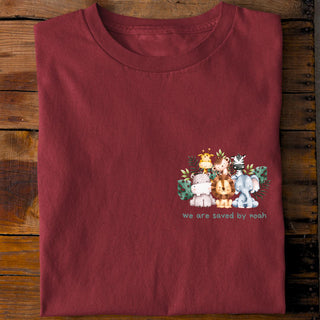 Saved by Noah Tierchen Shirt Detailansicht, Mountain Movers christliche Streetwear