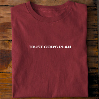 Trust Gods Plan Shirt Detailansicht, Mountain Movers christliche Streetwear