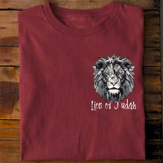 Lion of Judah Shirt Detailansicht, Mountain Movers christliche Streetwear