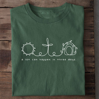 A lot can happen Shirt Detailansicht, Mountain Movers christliche Streetwear