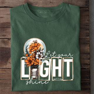Let your Light shine Shirt Detailansicht, Mountain Movers christliche Streetwear