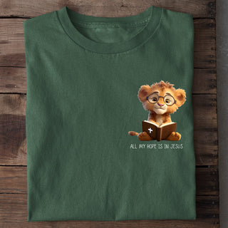 Hope Lion Shirt Detailansicht, Mountain Movers christliche Streetwear