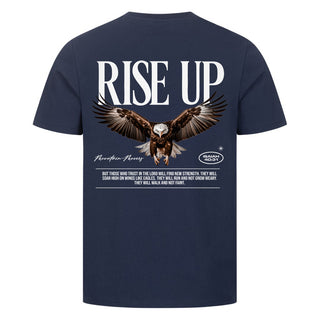 Rise up Shirt Backprint Detailansicht, Mountain Movers christliche Streetwear