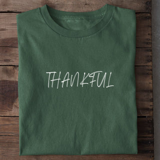 Thankful Shirt Detail, Mountain Movers christlicher Print