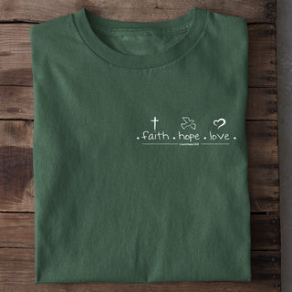 Faith Hope Love Shirt Rückansicht, Mountain Movers