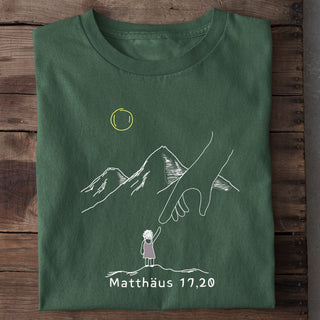 Berge versetzen Shirt Detailansicht, Mountain Movers christliche Streetwear