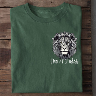 Lion of Judah Shirt Detailansicht, Mountain Movers christliche Streetwear