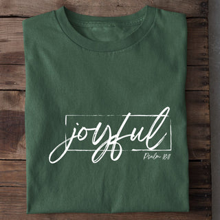 Joyful Shirt Detailansicht, Mountain Movers christliche Streetwear