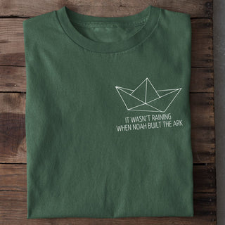 Not Raining Shirt Detailansicht, Mountain Movers christliche Streetwear