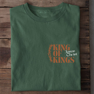 King of Kings Jesus Christ Shirt Detailansicht, Mountain Movers christliche Streetwear