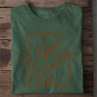 Be anxious for nothing Shirt Detailansicht, Mountain Movers christliche Streetwear